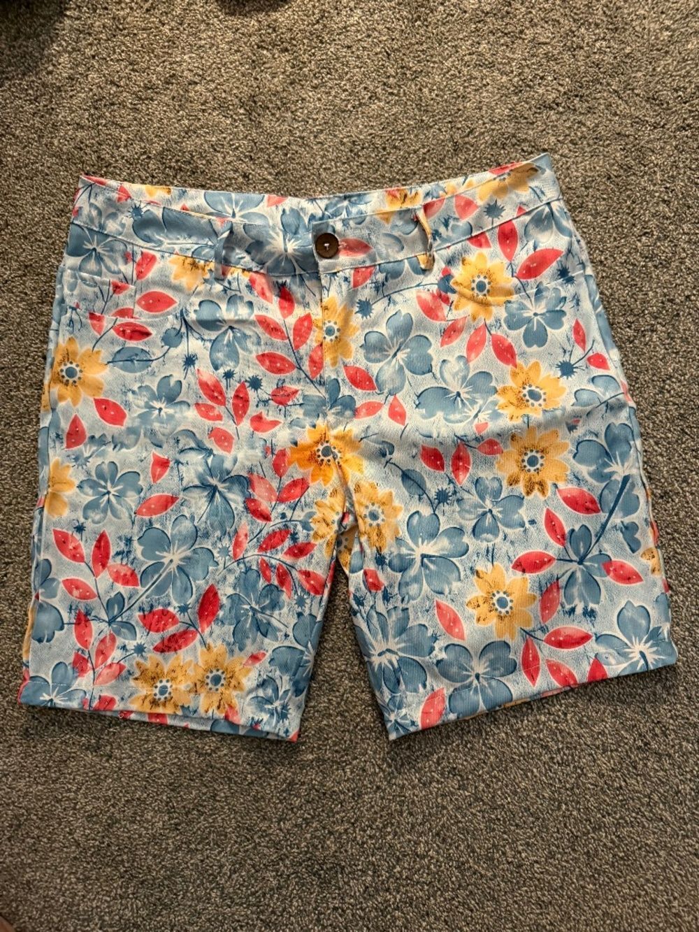 Floral Printed Women's Shorts Summer Flower Picnic Party